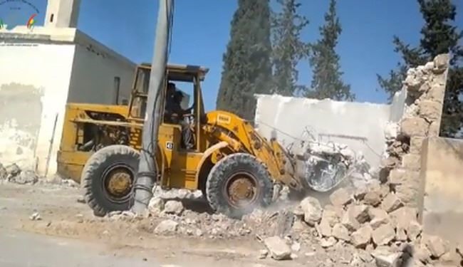 تخریب مسجد فاطمه زهرا(ص) در رقه به‌دست داعش