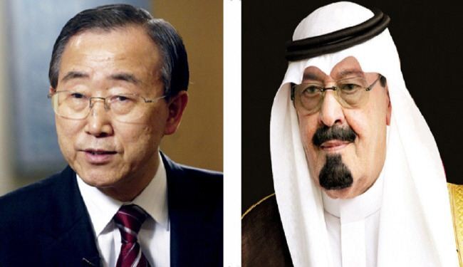 الملك السعودي يبحث مع بان كي مون الوضع في غزة