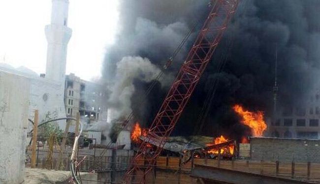 بالصور/ حريق مدمر في مبنى الرئاسة العامة لشؤون المسجد النبوي