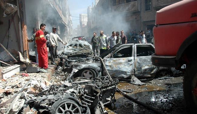 انفجار خودروی بمب گذاری شده در حمص