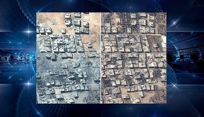 تصاویر ماهواره‌ای الشجاعیه، قبل و بعد از جنایت صهیونیست‌ها
