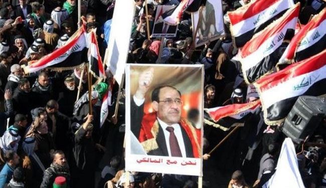 حمایت گسترده مردم بغداد از نخست‌وزیری مالکی