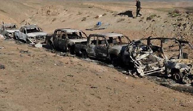 جيش العراق يقتل 16 داعشيا بقصف رتل تابع لهم بالفلوجة