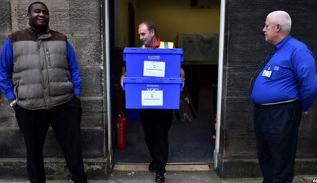 آراء نزدیک مخالفان و موافقان استقلال اسکاتلند