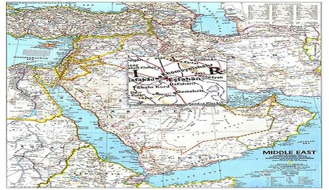 دانلود نقشه جغرافیای خاورمیانه