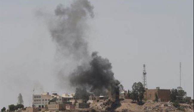 آتش سوزی در ساختمان تلویزیون یمن