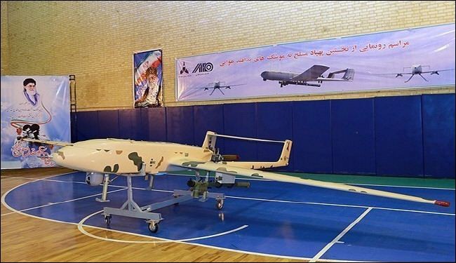 بالصور...اول طائرة بلا طيار ايرانية تحمل قذائف صاروخية