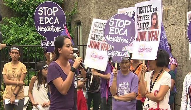 تظاهرات ضد آمریکایی دراعتراض به قتل دختر فیلیپینی