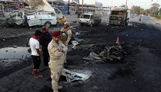 تفجيران ارهابيان في بغداد يوقعان عشرات القتلى والجرحى