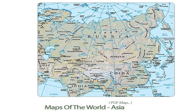 دانلود نقشه جغرافیای آسیا