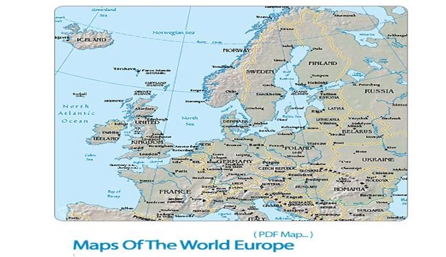 دانلود نقشه جغرافیای قاره اروپا