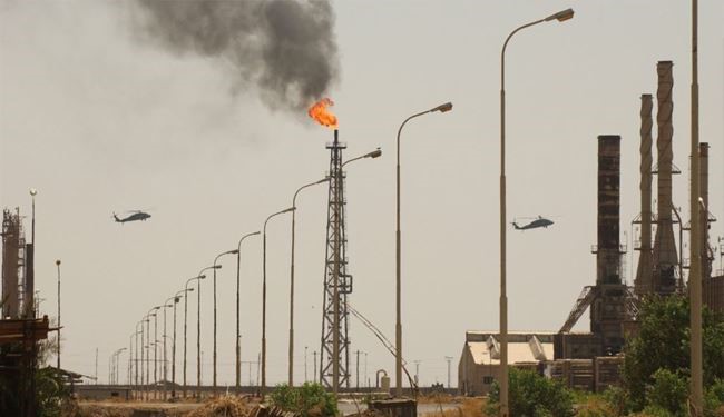 ارتش، در نزدیکی بزرگ‌ترین پالایشگاه نفت عراق