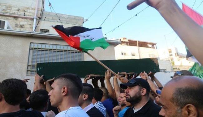 تشییع جنازه شهید فلسطینی تحت تدابیر شدید امنیتی