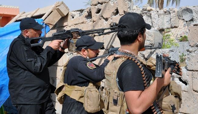 درگیری نیروهای عراقی با داعش در رمادی