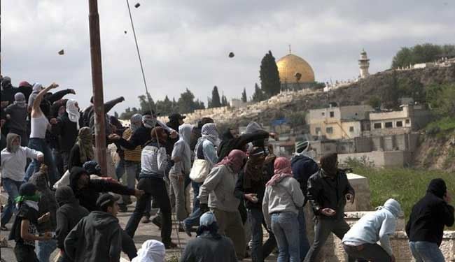 تظاهرات فلسطینی ها در شهر اشغالی قدس