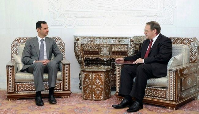 الرئيس الأسد يلتقي المبعوث الروسي ميخائيل بوغدانوف بدمشق