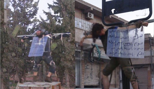 داعش يعدم ويصلب شخصين سوريين في حلب بسبب...