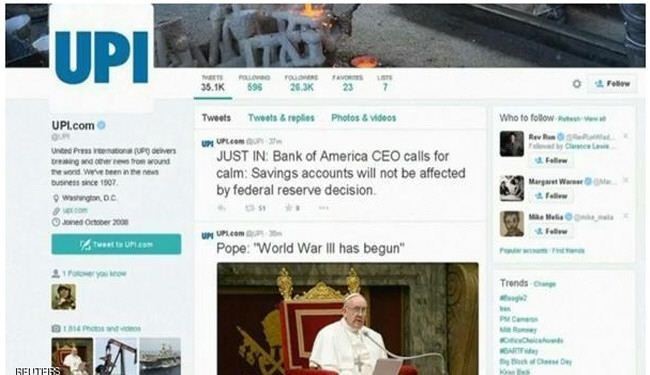 هکرها منتشر کردند: اعلام جنگ جهانی سوم توسط پاپ !
