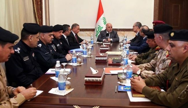 العبادي يبحث تشكيل غرفة عمليات للقضاء على الدواعش