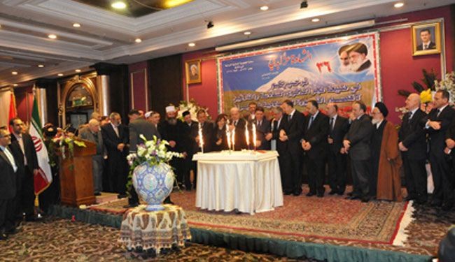 سفارة ايران تحتفل بذكرى انتصار الثورة الاسلامية في دمشق