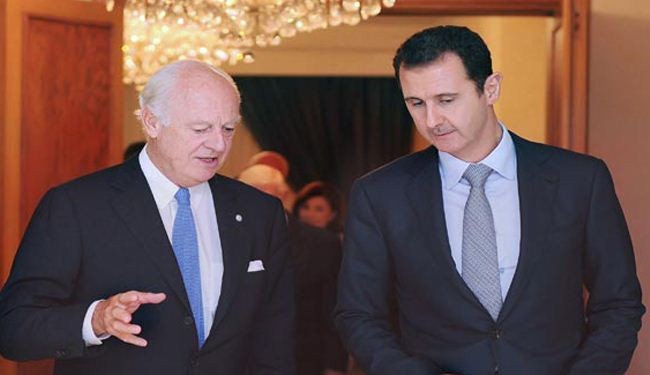 دي ميستورا: الرئيس الاسد جزء من الحل في سوريا