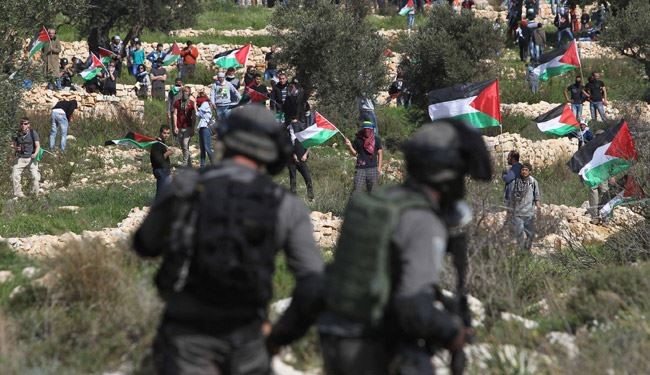 Palestinian Protesting Israeli Settlement