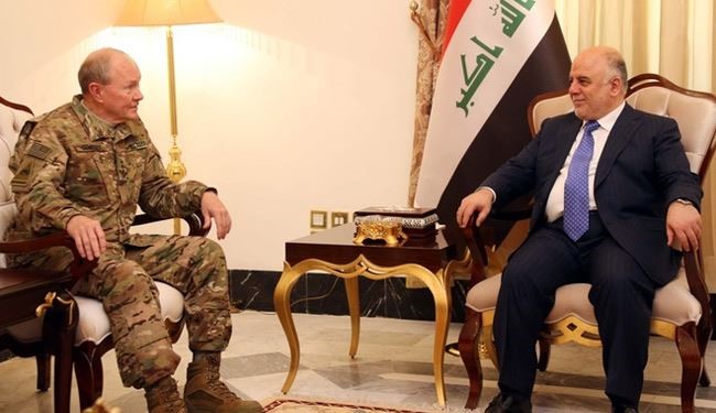 العبادي وديمبسي يبحثان الاوضاع الأمنية في العراق