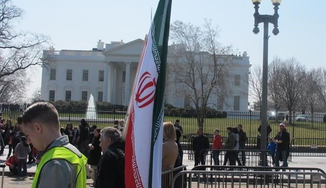 تصاویر؛ اهتزاز پرچم ایران مقابل کاخ سفید