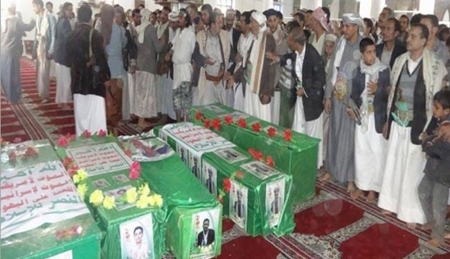 پیکر شهدای انفجارهای تروریستی مساجد یمن تشییع شد