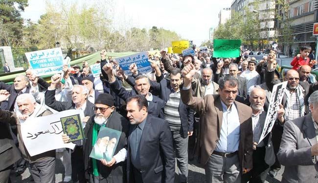 بالصور.. تظاهرات في ايران دعما للشعب اليمني