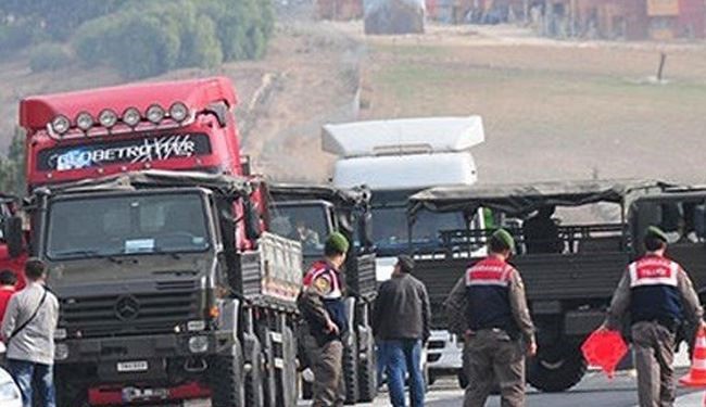 بازداشت 17 نظامی ترکیه به علت توقیف محموله سلاح تروریست ها