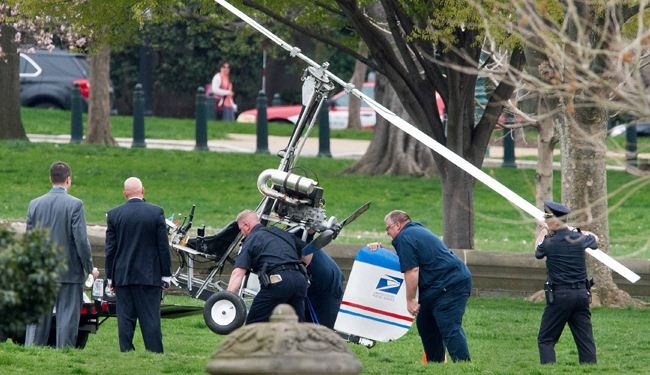 اميركي يهبط بمروحية صغيرة قرب الكونغرس احتجاجا على ..