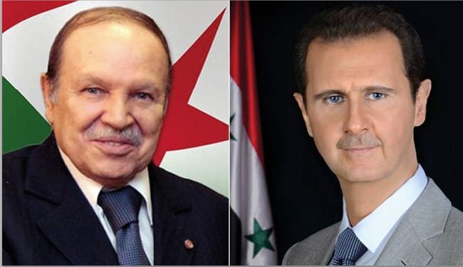 بوتفليقة: أتمنى أن تتجاوز سوريا أزمتها في ظل الوحدة والتوافق