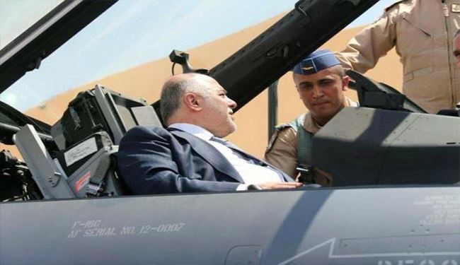 Iraqi PM Haider al-Abadi in F-16 Fighter Jet