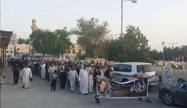 تظاهرات پس از مراسم بزرگداشت شهید بحرینی
