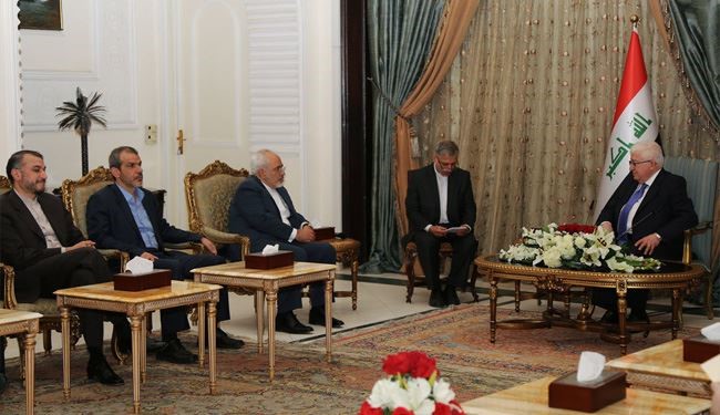 Iran’s FM Zarif Meets Iraqi President Fuad Massoum