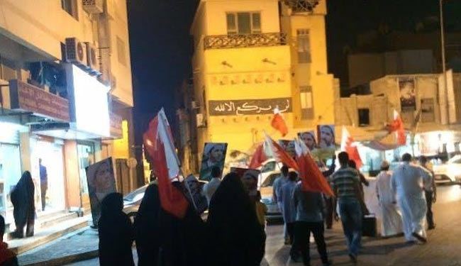 راهپیمایان بحرینی خیابان التحریر رابستند+عکس
