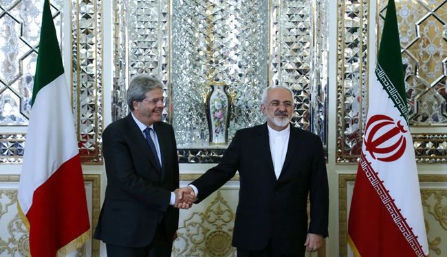 Iranian FM Zarif Meets Italian Counterpart in Tehran