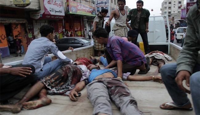دهها شهید و زخمی  درادامه حملات سعودی به یمن