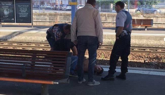 Pics: Terrorist Attacking French Train Taken down by US Airman