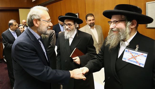 Pics: Iran’s Parliament Speaker Larijani Meets Anti-Zionist Jews