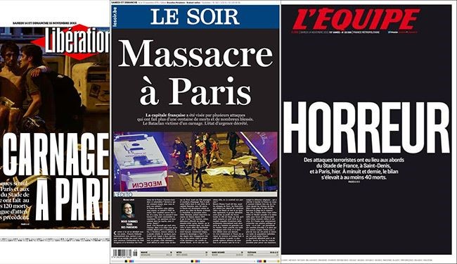 World’s Front Pages after Deadly Terrorist Attacks in Paris