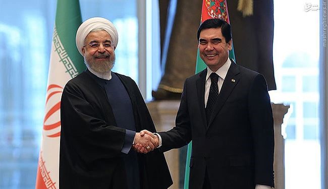 مراسم استقبال رسمية للرئيس التركماني في طهران