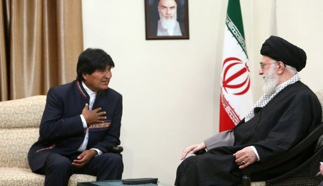 الرئيس البوليفي يلتقي قائد الثورة الاسلامية في ايران