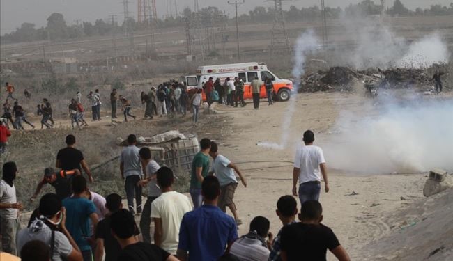 اصابة 11 فلسطينيا برصاص جيش الاحتلال في مواجهات بغزة
