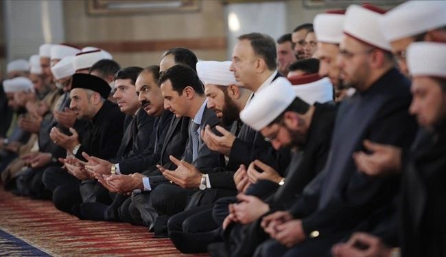 بشار اسد در مراسم جشن میلاد پیامبر (ص) + عکس