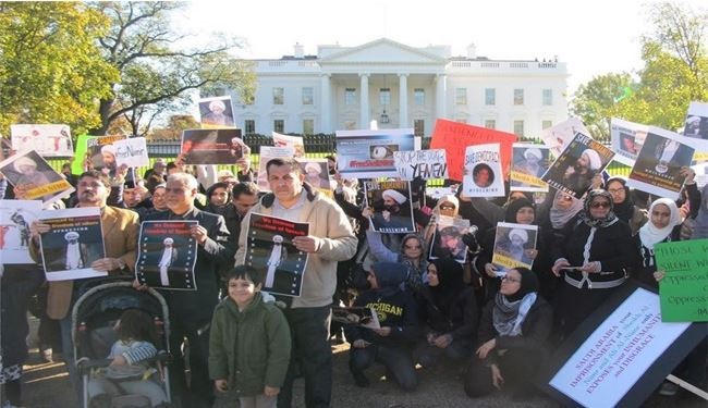 Protest outside Saudi Embassy in Washington against Sheikh Nimr’s Execution