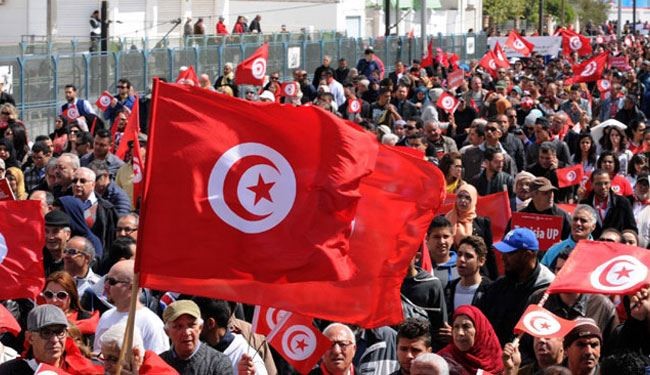 گردهمایی هزاران تونسی در پنجمین سالگرد انقلاب