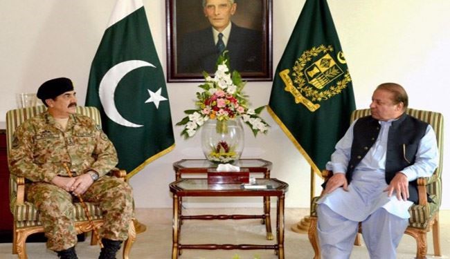 رئيس الوزراء وقائد الجيش الباكستانيان يزوران إيران الثلاثاء