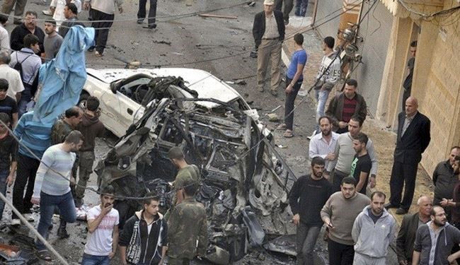ضحايا وجرحى بتفجير سيارة مفخخة في دمشق+صور